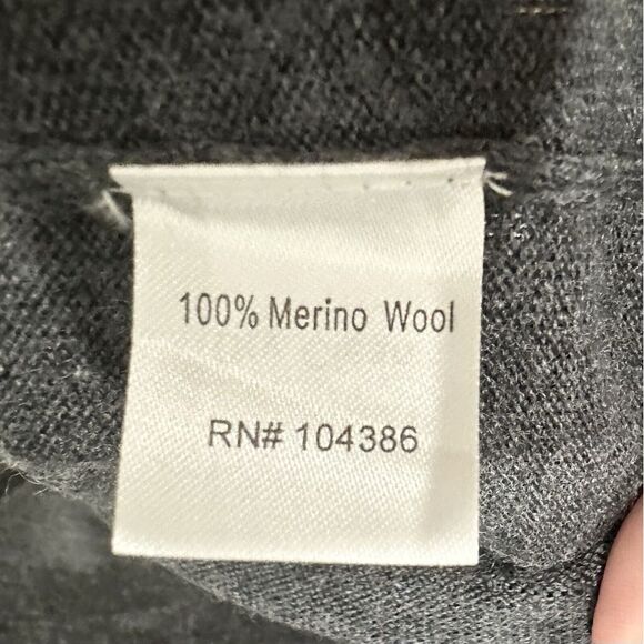 Garnet Hill Dress Womens Small Gray Merino Wool Turtleneck Sweater Classic - Picture 6 of 6